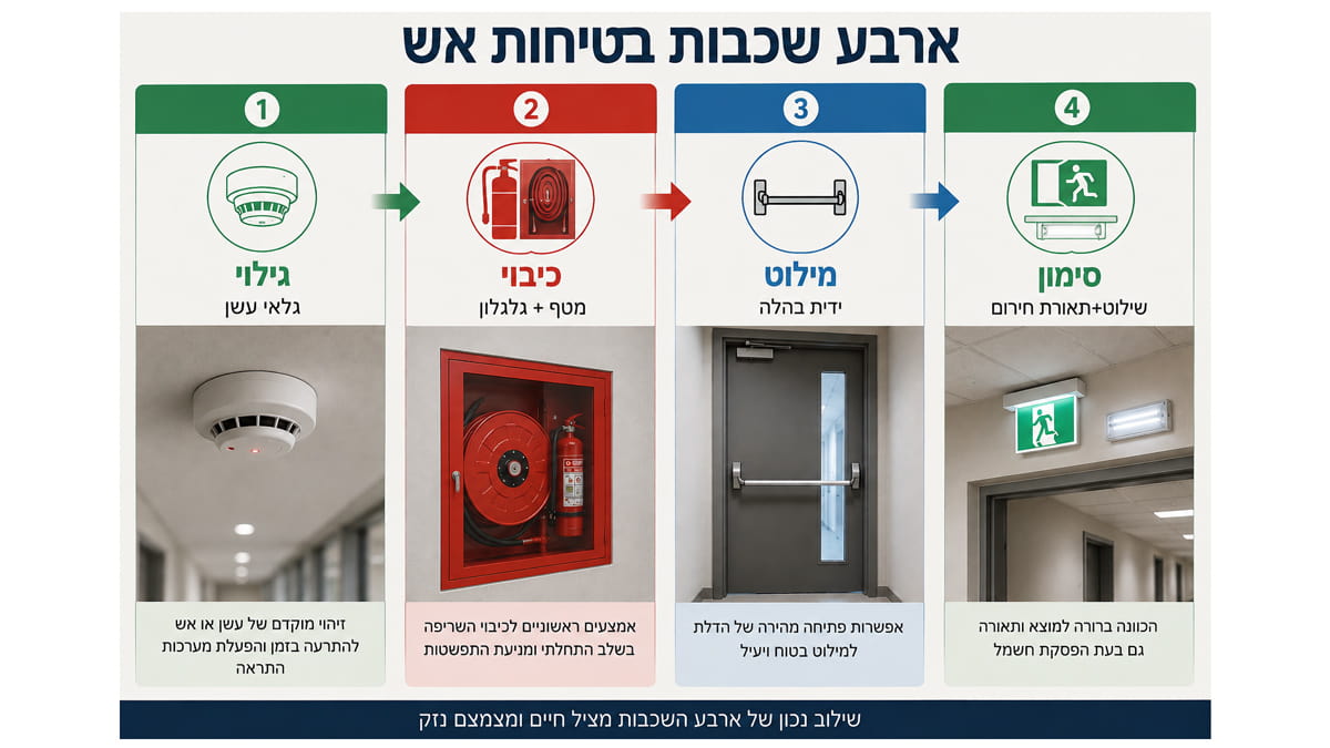 ארבע שכבות בטיחות אש